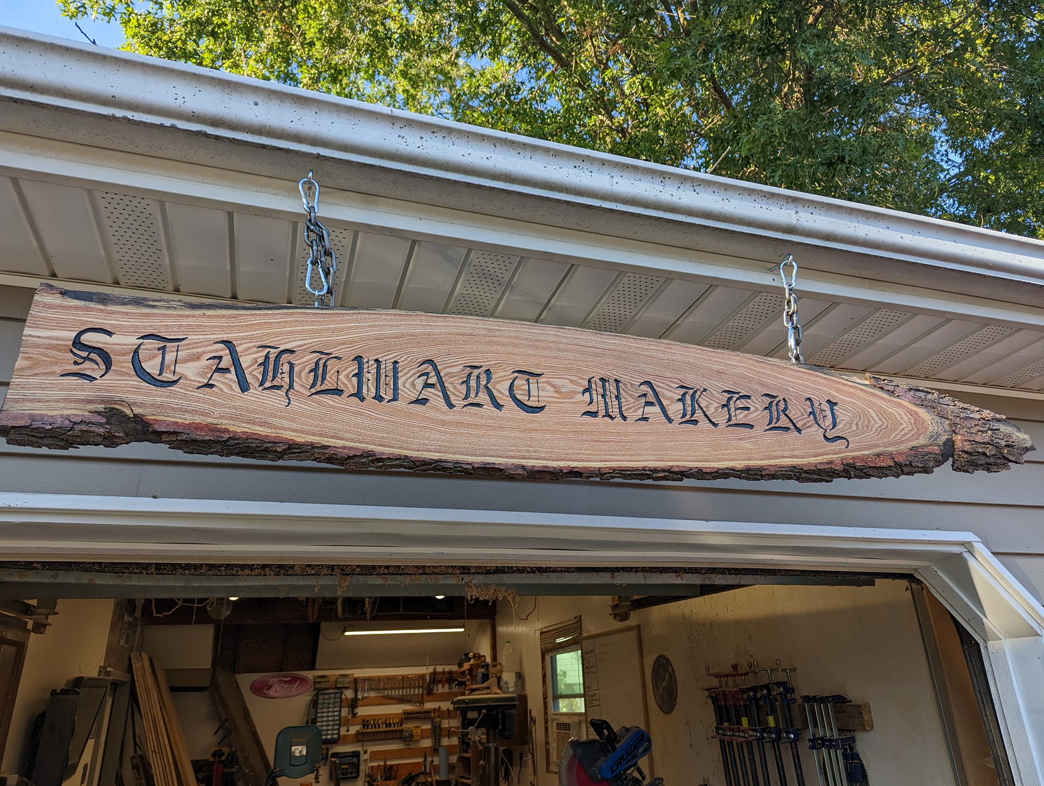 Stahlwart Makery shop sign